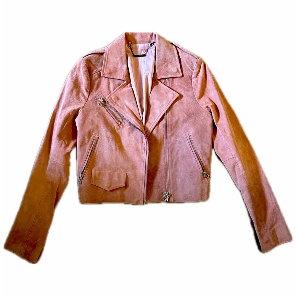 Capulet leather jacket in pink